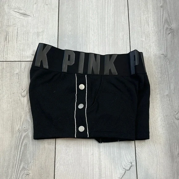 PINK Victoria's Secret Black Women's Elastic Waist Athletic Shorts size XS - Picture 3 of 9